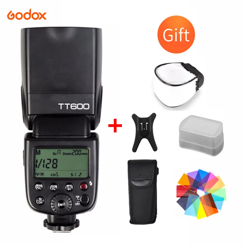 Godox TT600 2.4G Wireless GN60 Master/Slave Camera Flash Speedlite for Canon Nikon Pentax Olympus Fujifilm
Godox TT600 2.4G Wireless GN60 Master/Slave Camera Flash Speedlite for Canon Nikon Pentax Olympus Fujifilm