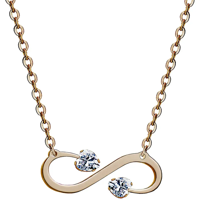 Infinity Pendant Necklace Stainless Steel Two-Color Heart Shape Fashion Trend Pendant Necklace
Infinity Pendant Necklace Stainless Steel Two-Color Heart Shape Fashion Trend Pendant Necklace