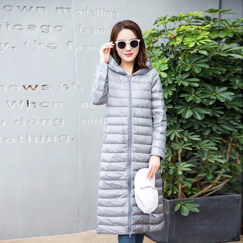 2021 autumn and winter new lightweight down jacket women's mid-length long over the knee lengthened hooded slim thin coat
2021 autumn and winter new lightweight down jacket women's mid-length long over the knee lengthened hooded slim thin coat