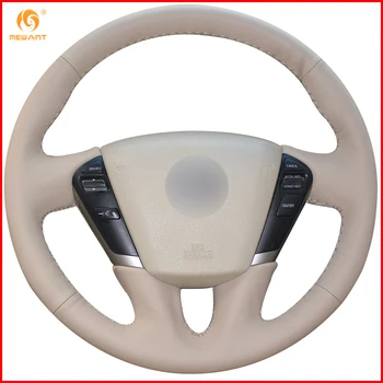 MEWANT Beige Genuine Leather Car Steering Wheel Cover for Nissan Teana 2008-2012 Murano 2009-2014 Interior Accessories Parts
MEWANT Beige Genuine Leather Car Steering Wheel Cover for Nissan Teana 2008-2012 Murano 2009-2014 Interior Accessories Parts