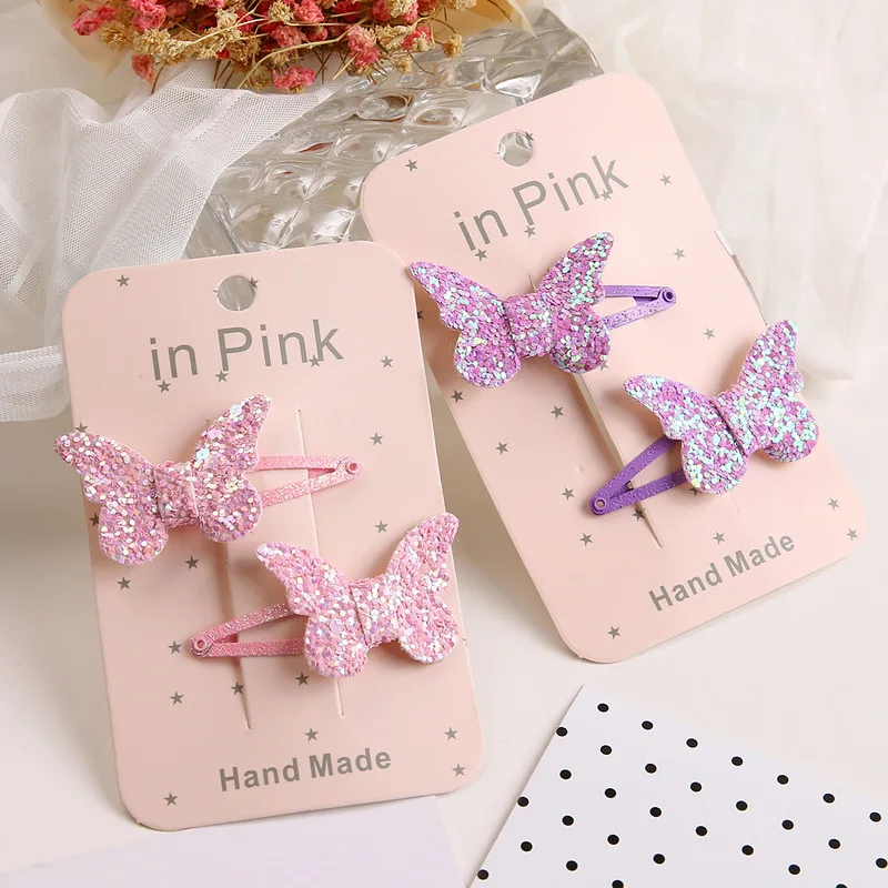 

2pc/set Cute Baby Girl Hairpins Bow Hair Clips Barrettes Kids Hairclip Headwear Girls Hair Accessories Bobby Pins Spring Clip