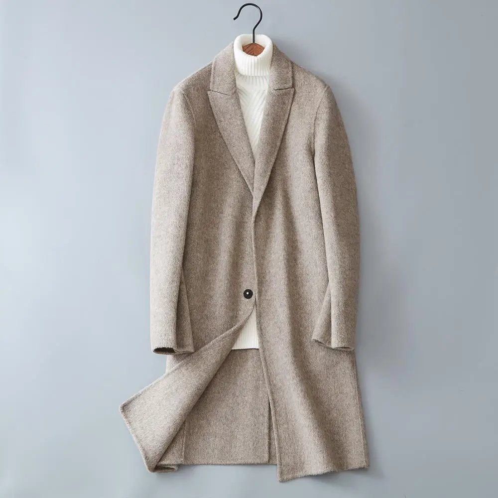 Top Quality 2019 Winter Men's Wool Coat Camel Velvet Christmas Classic Solid Long Style Windbreaker Male Wool Blends Trench#1814 
Top Quality 2019 Winter Men's Wool Coat Camel Velvet Christmas Classic Solid Long Style Windbreaker Male Wool Blends Trench#1814