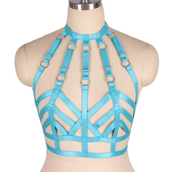Women Sexy Body Harness Strap Bralette Hollow Out Adjustable Full Cup Chest Bondage Cage Bra Goth Festival Rave Wear Lingerie
Women Sexy Body Harness Strap Bralette Hollow Out Adjustable Full Cup Chest Bondage Cage Bra Goth Festival Rave Wear Lingerie