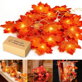 2/4m Plastic Leaves Garland String Light Maple Leaf Vine Christmas Halloween LED Fairy Lamp Party Decor Holiday Lighting 
2/4m Plastic Leaves Garland String Light Maple Leaf Vine Christmas Halloween LED Fairy Lamp Party Decor Holiday Lighting