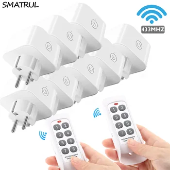 SMATRUL 8 Keys Wireless Remote Control Smart Socket EU Plug Wall 433mhz Programmable Electrical Outlet Switch 220v 230v LED
SMATRUL 8 Keys Wireless Remote Control Smart Socket EU Plug Wall 433mhz Programmable Electrical Outlet Switch 220v 230v LED