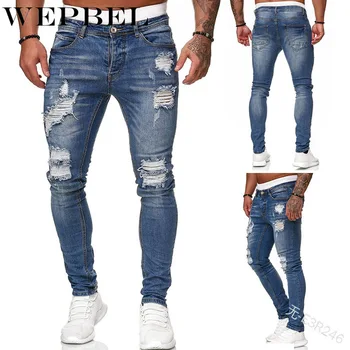 WEPBEL Men's Jeans Pants Casual Summer Autumn Male Ripped Skinny Trousers Slim Biker Sweatpants Sexy Hole Outwears Pants
WEPBEL Men's Jeans Pants Casual Summer Autumn Male Ripped Skinny Trousers Slim Biker Sweatpants Sexy Hole Outwears Pants