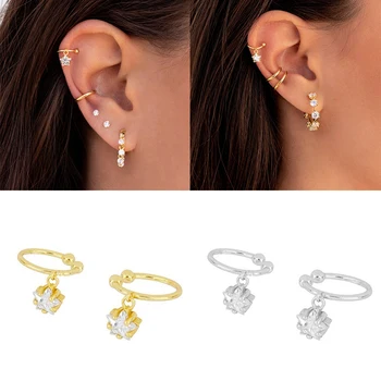 Luxury Fine Jewel 925 Sterling Silver Earrings Zircon Pendientes Hoop Earrings For Women Couple Gift Pierced Earring kolczyki
Luxury Fine Jewel 925 Sterling Silver Earrings Zircon Pendientes Hoop Earrings For Women Couple Gift Pierced Earring kolczyki