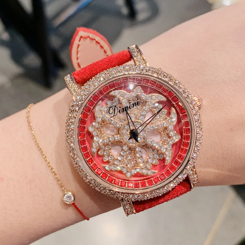 New Style Trend of Fashion Fortunes Women's Cool Diamond Set Rotating Ladies' Watch Fur Watch Strap
New Style Trend of Fashion Fortunes Women's Cool Diamond Set Rotating Ladies' Watch Fur Watch Strap