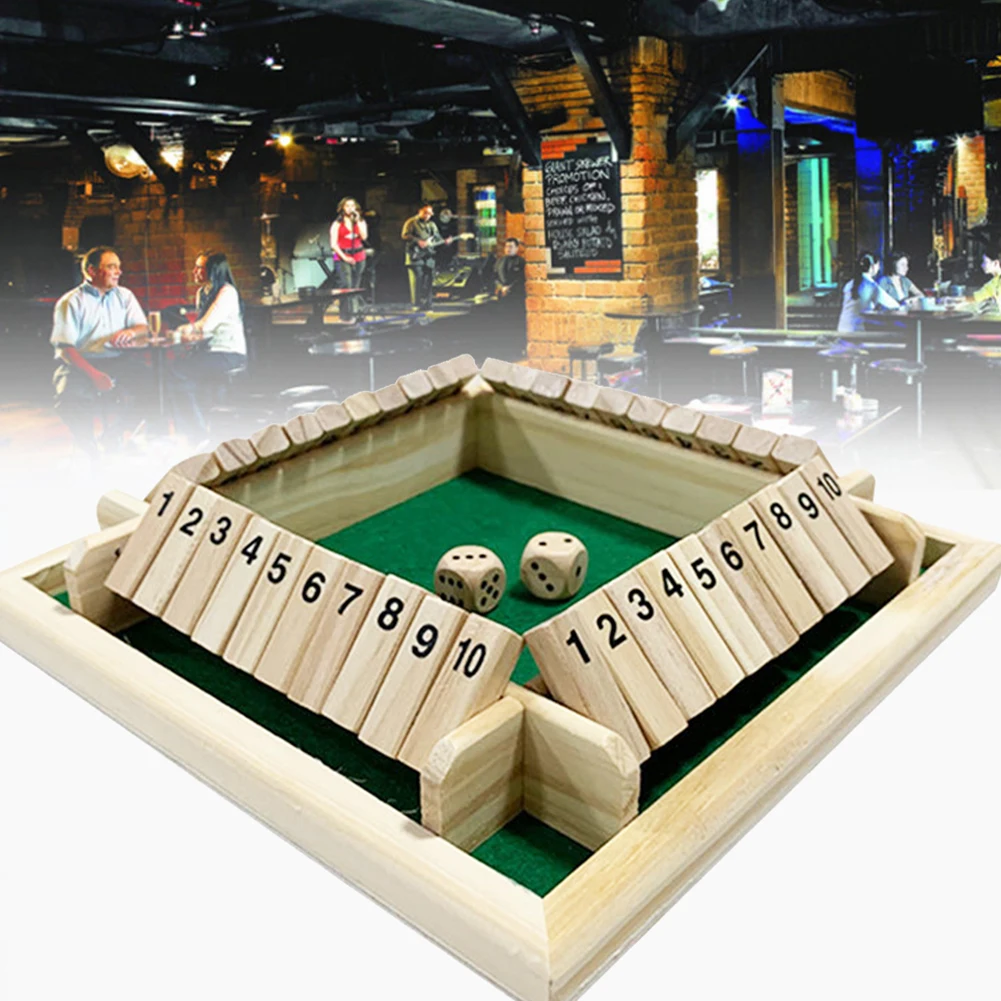 Deluxe Four Sided 10 Numbers Shut The Box Board Game Set Dice Party Club Drinking Games For Adults Families Table Board Game
Deluxe Four Sided 10 Numbers Shut The Box Board Game Set Dice Party Club Drinking Games For Adults Families Table Board Game