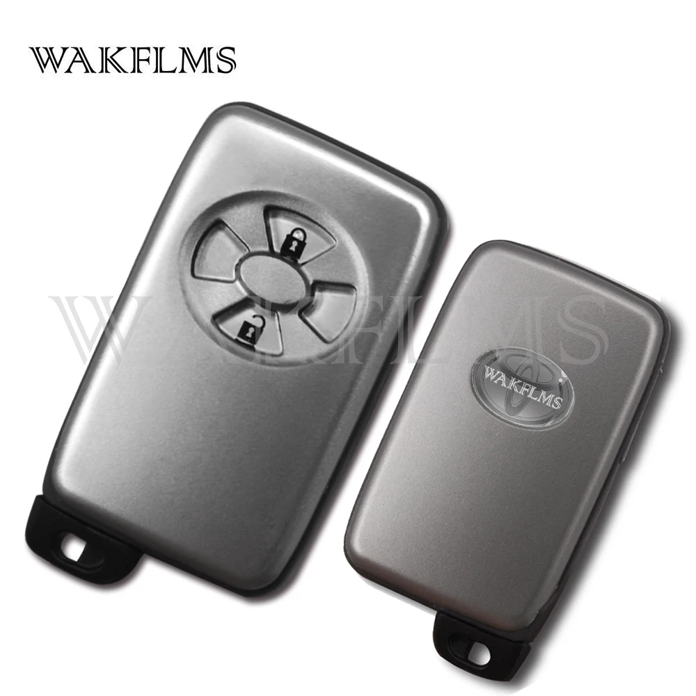 WAKFLMS Sliver 2 Buttons With Panic 433MHz Board Number 0111 ID71-WD01 Smart Key Keyless Go / Entry For Toyota