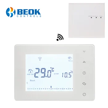 Beok Wireless Thermostat Touch Screen Programmable Temperature Controller for Room Heating with Gas Boiler and Actuator
Beok Wireless Thermostat Touch Screen Programmable Temperature Controller for Room Heating with Gas Boiler and Actuator