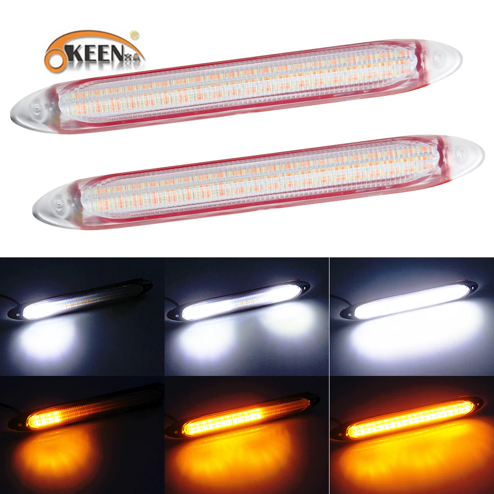 2PCS Silicone Shell Car LED DRL White Driving Light Yellow Amber Sequential Flow Turn Signals External Waterproof Headlight
2PCS Silicone Shell Car LED DRL White Driving Light Yellow Amber Sequential Flow Turn Signals External Waterproof Headlight