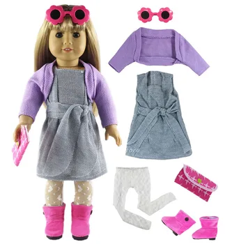 Hot 1 Set Doll Clothes Outfit Purple Coat+Dress for 18'' American Doll Handmade Clothes Many Style for Choice 
Hot 1 Set Doll Clothes Outfit Purple Coat+Dress for 18'' American Doll Handmade Clothes Many Style for Choice