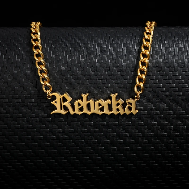 Personalized Custom Name Necklace Silver Gold Chain Stainless Steel Customized Cuban Chain Necklace Pendant Best Gift For Him
Personalized Custom Name Necklace Silver Gold Chain Stainless Steel Customized Cuban Chain Necklace Pendant Best Gift For Him