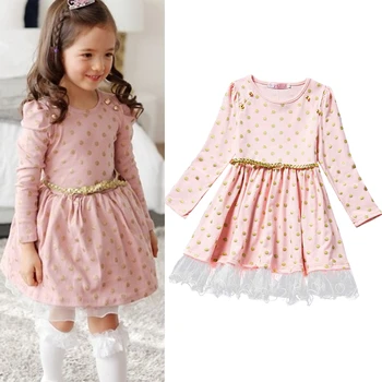 Baby Girl Dress Long Sleeve Polka Dot Dresses Kids Children Cotton Clothing Birthday Party Dress Roupas infantil Wear 2-6T 
Baby Girl Dress Long Sleeve Polka Dot Dresses Kids Children Cotton Clothing Birthday Party Dress Roupas infantil Wear 2-6T