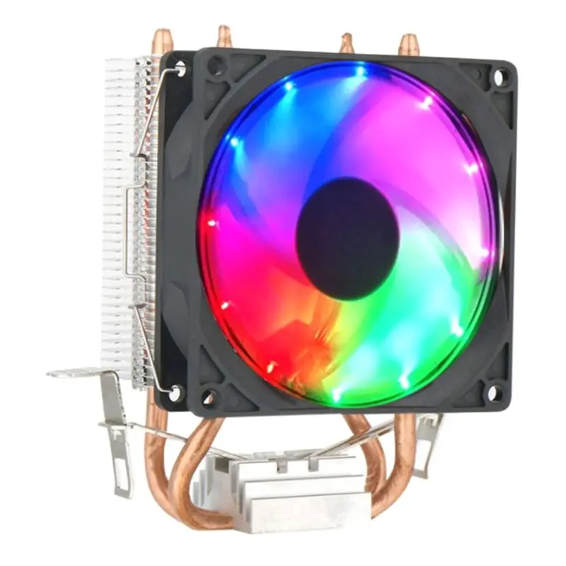 RGB LED CPU Cooler Fan Dual Heatpipe Heat Sink Cooling Fan with RGB Light for LAG 1155 1156
RGB LED CPU Cooler Fan Dual Heatpipe Heat Sink Cooling Fan with RGB Light for LAG 1155 1156
