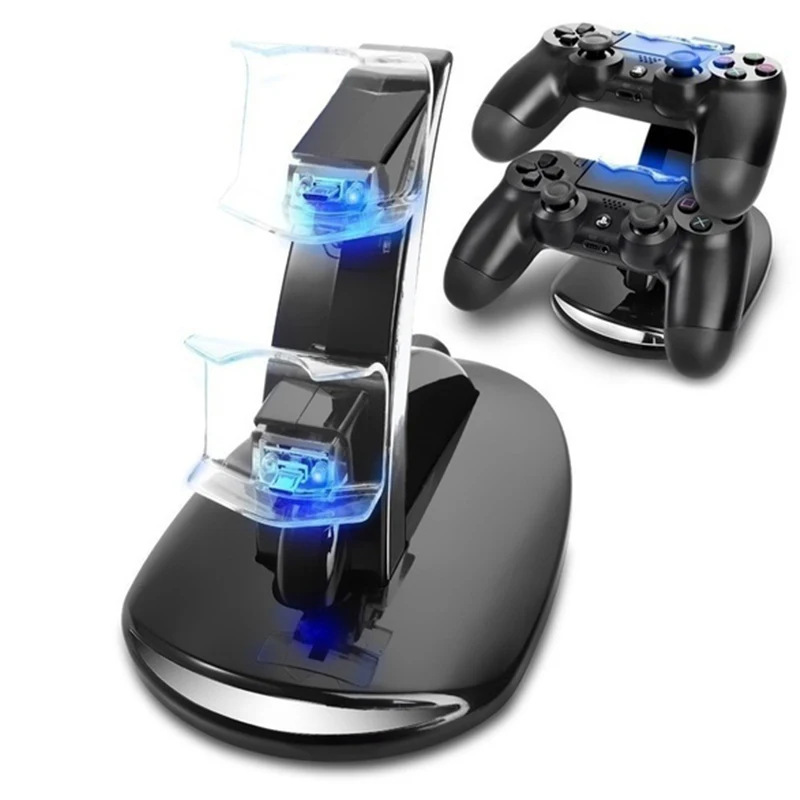 LED Dual USB Charger Docking Station for Playstation of PS4 Gamepad Joystick Mobile game console holder
LED Dual USB Charger Docking Station for Playstation of PS4 Gamepad Joystick Mobile game console holder