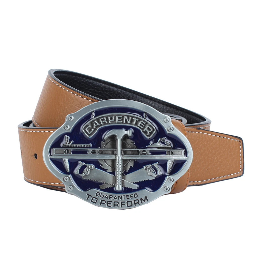 Mens PU Leather Belt Fashion Zinc Alloy Carpenter Tools Buckle Waist Waistband Belt 120cm Adjustable Mens PU Leather Belt Fashion Zinc Alloy Carpenter Tools Buckle Waist Waistband Belt 120cm Adjustable