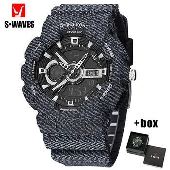 Plastic Luxury Relogio Masculino Dual Display SWAVES Great Brand Wrist Watch Men Fashion Water Resistant Reloj Hombre With Box
Plastic Luxury Relogio Masculino Dual Display SWAVES Great Brand Wrist Watch Men Fashion Water Resistant Reloj Hombre With Box