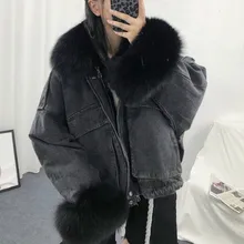 Vintage Black Jacket for Women Navidad Blue Woman Jacket Cotton Thick Warm Denim Coats Oversized Fur Collar Plus Velvet Padded
Vintage Black Jacket for Women Navidad Blue Woman Jacket Cotton Thick Warm Denim Coats Oversized Fur Collar Plus Velvet Padded