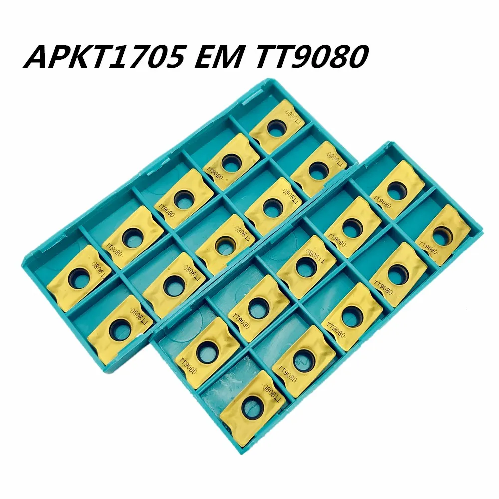 Tungsten Carbide Turning Tool APKT1705 EM TT9080 Internal Metal Turning Tool CNC Machine Tools Milling Tool Milling Blade
Tungsten Carbide Turning Tool APKT1705 EM TT9080 Internal Metal Turning Tool CNC Machine Tools Milling Tool Milling Blade