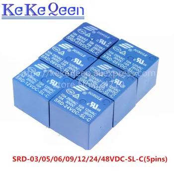 5pcs Power Relays SRD-12VDC-SL-C SRD-24VDC-SL-C SRD-48VDC-SL-C a set of transformation 3V 5V 6V 9V 10A 250VAC 5PIN T73
5pcs Power Relays SRD-12VDC-SL-C SRD-24VDC-SL-C SRD-48VDC-SL-C a set of transformation 3V 5V 6V 9V 10A 250VAC 5PIN T73