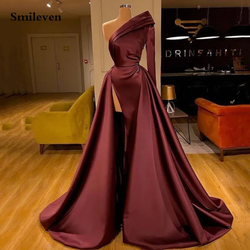 Smileven New Arrival One Shouldr Formal Evening Dresses Mermaid Long High Side Split Prom Dresses Elegant Celebrity Dresses
Smileven New Arrival One Shouldr Formal Evening Dresses Mermaid Long High Side Split Prom Dresses Elegant Celebrity Dresses