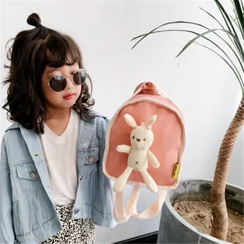 Fashion Children School Bags Cute Cartoon with Rabbit Doll Canvas Kids Backpack Girls School Bags Mini Backpack Book Bag
Fashion Children School Bags Cute Cartoon with Rabbit Doll Canvas Kids Backpack Girls School Bags Mini Backpack Book Bag