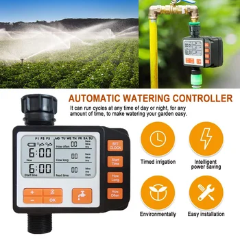 Automatic Watering Sprinkler System Irrigation Controller Digital Hose Faucet Timer LCD Screen Sprinkler Controller Garden
Automatic Watering Sprinkler System Irrigation Controller Digital Hose Faucet Timer LCD Screen Sprinkler Controller Garden