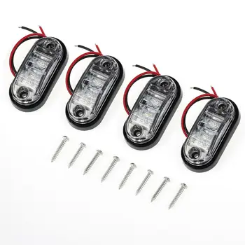 4Pcs 12V 24V DC Led Clearance Light Side Marker Led Trailer Truck White Lamp Signal Lights Highlight Wide Voltage Marker Light
4Pcs 12V 24V DC Led Clearance Light Side Marker Led Trailer Truck White Lamp Signal Lights Highlight Wide Voltage Marker Light