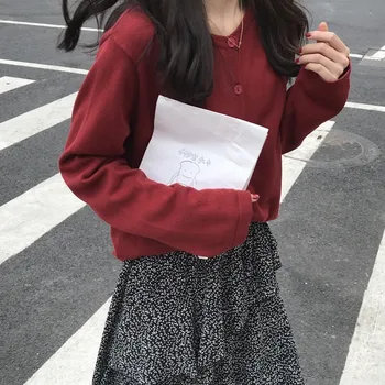 Female Sweaters Solid Color O Neck Long Sleeve Cardigan Loose Thin Temperament Autumn Winter Fashion Simple And Stylish 
Female Sweaters Solid Color O Neck Long Sleeve Cardigan Loose Thin Temperament Autumn Winter Fashion Simple And Stylish