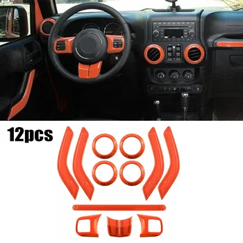 12pcs/Set Interior Decoration Trim Kit For Jeep Wrangler JK 2011-2017 Orange ABS Plastic High Quality Car Interior Stickers
12pcs/Set Interior Decoration Trim Kit For Jeep Wrangler JK 2011-2017 Orange ABS Plastic High Quality Car Interior Stickers
