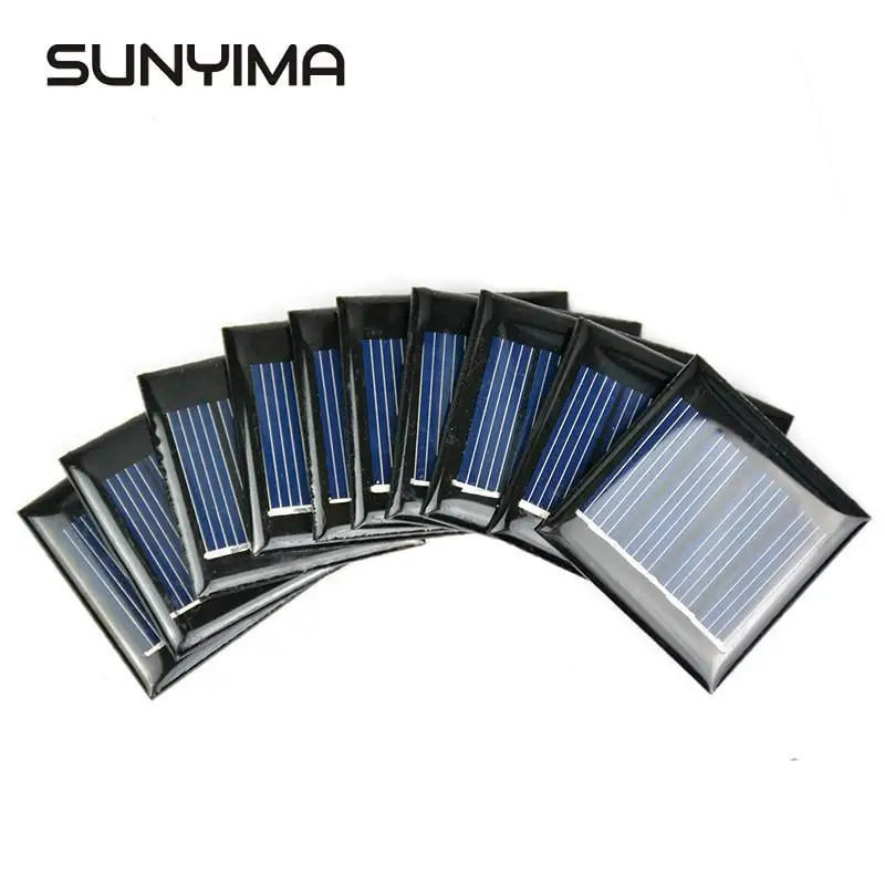 SUNYIMA 10Pcs 2V 60mA Solar Panel Epoxy Polycrystalline DIY Toy Solar Light Battery Power Charge Module 40*40MM Mini Solar Cell
SUNYIMA 10Pcs 2V 60mA Solar Panel Epoxy Polycrystalline DIY Toy Solar Light Battery Power Charge Module 40*40MM Mini Solar Cell