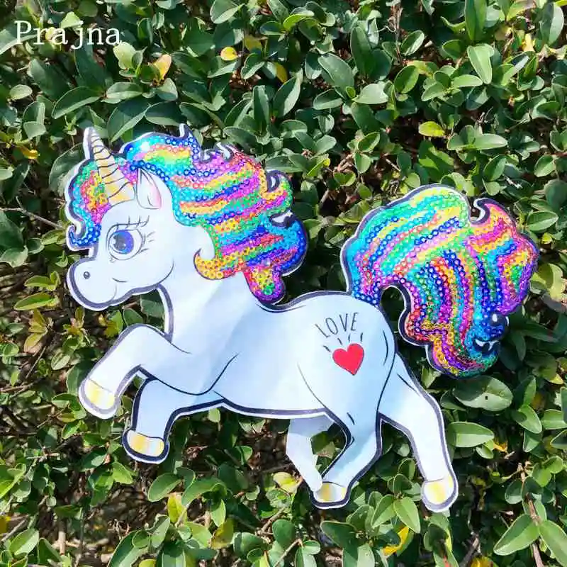 Prajna Unicorn Sequined Patches Magic Rainbow Iron On Patches For Clothing Applique Cartoon Style Stripes On Kids Jacket Clothes
Prajna Unicorn Sequined Patches Magic Rainbow Iron On Patches For Clothing Applique Cartoon Style Stripes On Kids Jacket Clothes