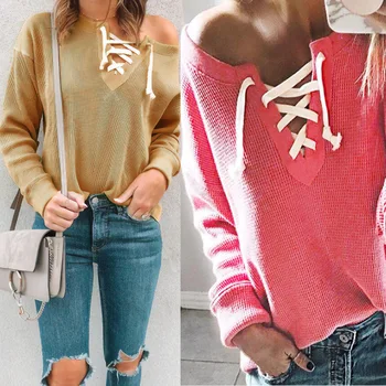 Women Cute Pink Sweaters 2019 Autumn Sexy Drawstring off Shoulder Sweater Fashion Loose Pullovers Sweater Long Sleeve vestidos
Women Cute Pink Sweaters 2019 Autumn Sexy Drawstring off Shoulder Sweater Fashion Loose Pullovers Sweater Long Sleeve vestidos