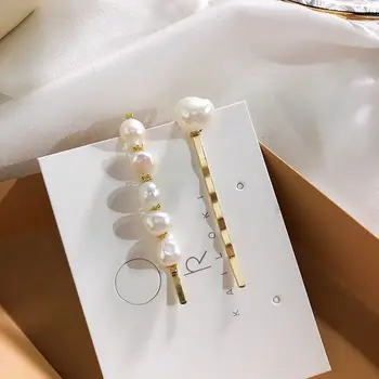 2PCS Handmade Irregular Imitation Pearl Hair Clips For Women Fashion Gold Metal Barrettes Korea Hair Accessories 
2PCS Handmade Irregular Imitation Pearl Hair Clips For Women Fashion Gold Metal Barrettes Korea Hair Accessories