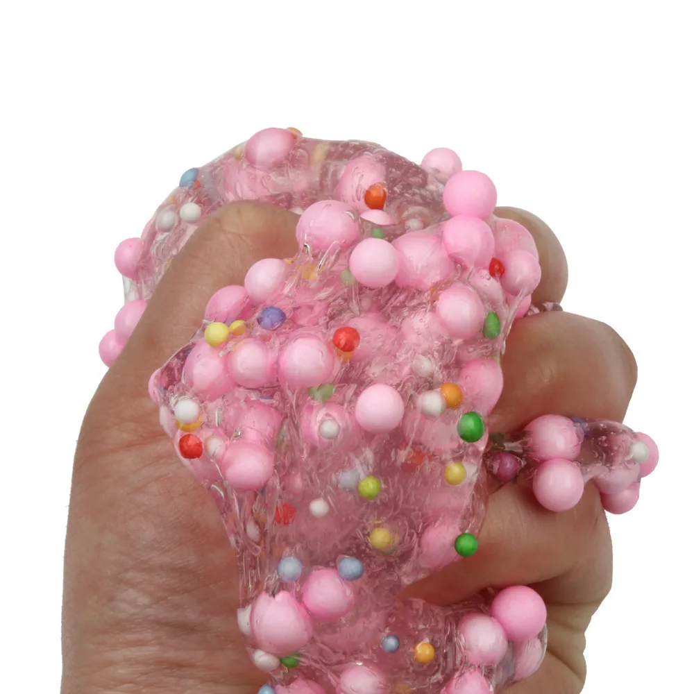 Beautiful Foam ball Cloud Slime Antistress Gadgets Stress Relief Kids Clay Toys Unzip Anti-stress Gift cute slime charms #B