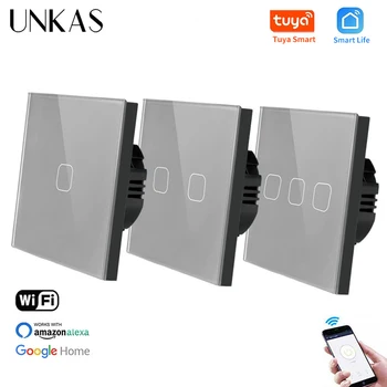 UNKAS EU Standard 1/2/3 Gang Tuya/Smart Life WiFi Wall Light Touch Switch for Google Home Wireless Control Touch Light Switch
UNKAS EU Standard 1/2/3 Gang Tuya/Smart Life WiFi Wall Light Touch Switch for Google Home Wireless Control Touch Light Switch