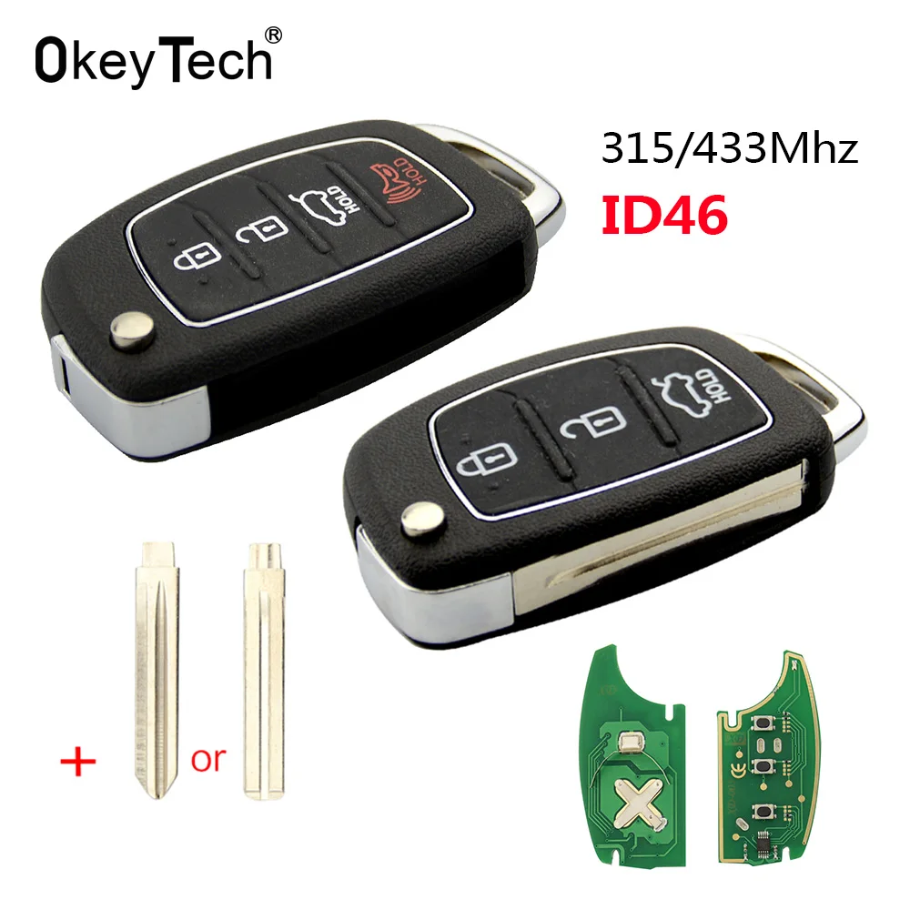 OkeyTech 3/4 Button 315/433Mhz Flip Folding Remote Car Key For Mistra Hyundai HB20 SANTA FE I20 IX35 IX45 Transponder Chip ID46
OkeyTech 3/4 Button 315/433Mhz Flip Folding Remote Car Key For Mistra Hyundai HB20 SANTA FE I20 IX35 IX45 Transponder Chip ID46