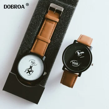 Couple Gift Street Fashion Simple Couple Pair Watches Yes No Trend Korean Harajuku School Students Men and Women Leather Watch
Couple Gift Street Fashion Simple Couple Pair Watches Yes No Trend Korean Harajuku School Students Men and Women Leather Watch