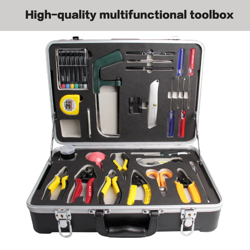 Fiber Optic Cable Construction Toolbox Fiber Fusion Splicer Kit Miller Pliers Tool Maintenance Fiber Optic Toolbox
Fiber Optic Cable Construction Toolbox Fiber Fusion Splicer Kit Miller Pliers Tool Maintenance Fiber Optic Toolbox