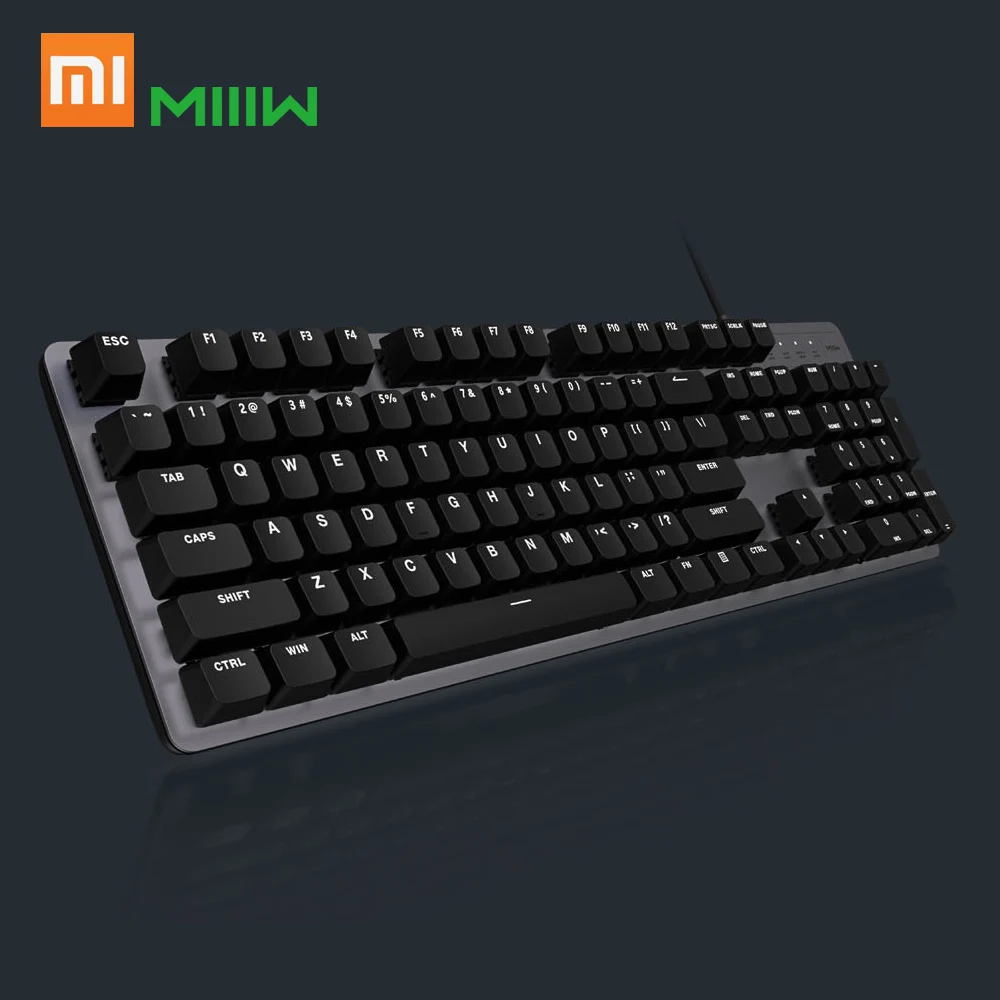 

Xiaomi MIIIW Gaming Mechanical Keyboard 600K 104 Keys Red Switch USB Wired Computer Gamer Backlit LED Backlight for PC Laptop