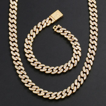 Hip Hop Miami Curb Cuban Chain Iced Out Paved Rhinestones CZ Bling Rapper Necklaces Mens Hip Hop Jewelry Cubic Zirconia Chain
Hip Hop Miami Curb Cuban Chain Iced Out Paved Rhinestones CZ Bling Rapper Necklaces Mens Hip Hop Jewelry Cubic Zirconia Chain
