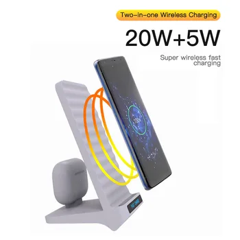 2in1 Wireless Charger Stand For IPhone X 11 Pro For Samsung S20 S9 Fast Charging Dock Station Phone Bluetooth Headset Charger
2in1 Wireless Charger Stand For IPhone X 11 Pro For Samsung S20 S9 Fast Charging Dock Station Phone Bluetooth Headset Charger