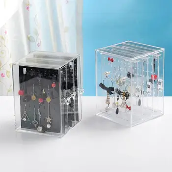 Transparent Earrings Storage Box Portable Home Desktop Accessories Anti-dust Storage Box Ear Rings Necklace Display Box Storage
Transparent Earrings Storage Box Portable Home Desktop Accessories Anti-dust Storage Box Ear Rings Necklace Display Box Storage