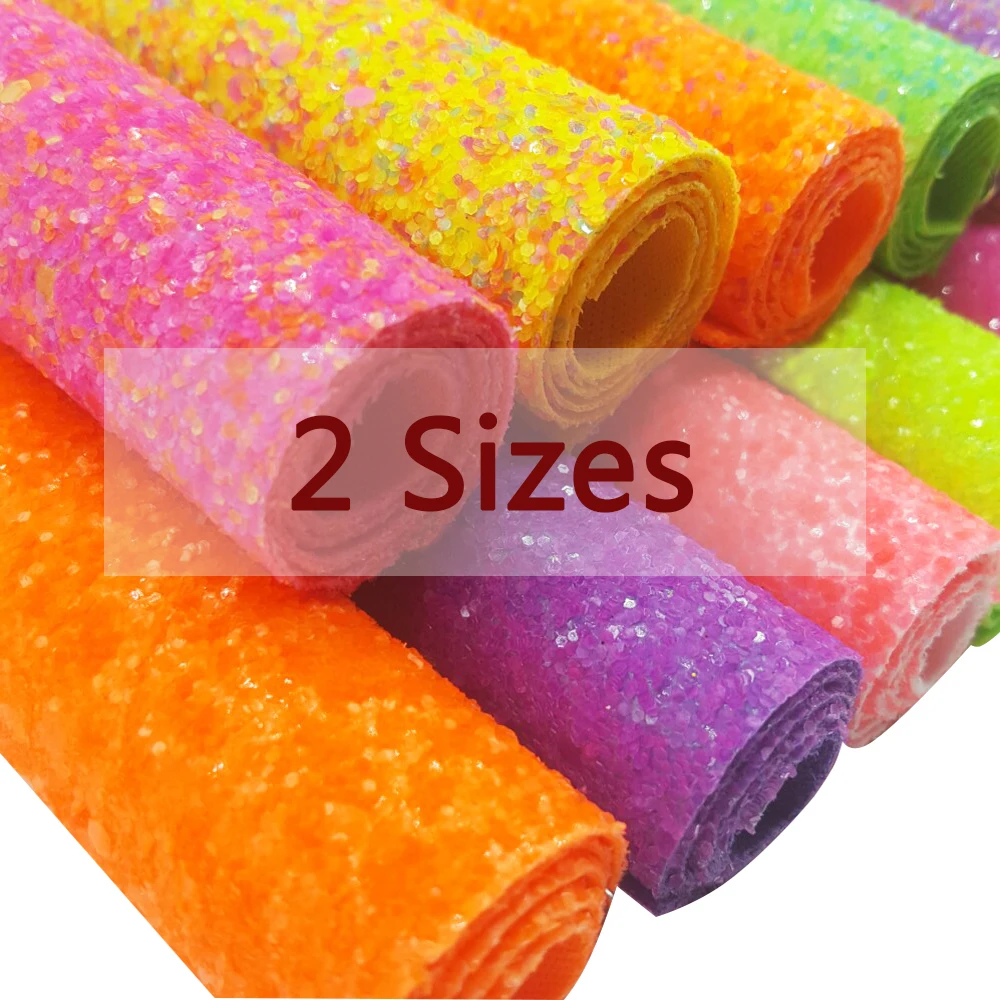 2 Sizes Neon Glitter Fabric Sheets Leather Hair bow Accessories Materials DIY HandBag Shoes Home Texile Synthetic Leather Fabric
2 Sizes Neon Glitter Fabric Sheets Leather Hair bow Accessories Materials DIY HandBag Shoes Home Texile Synthetic Leather Fabric