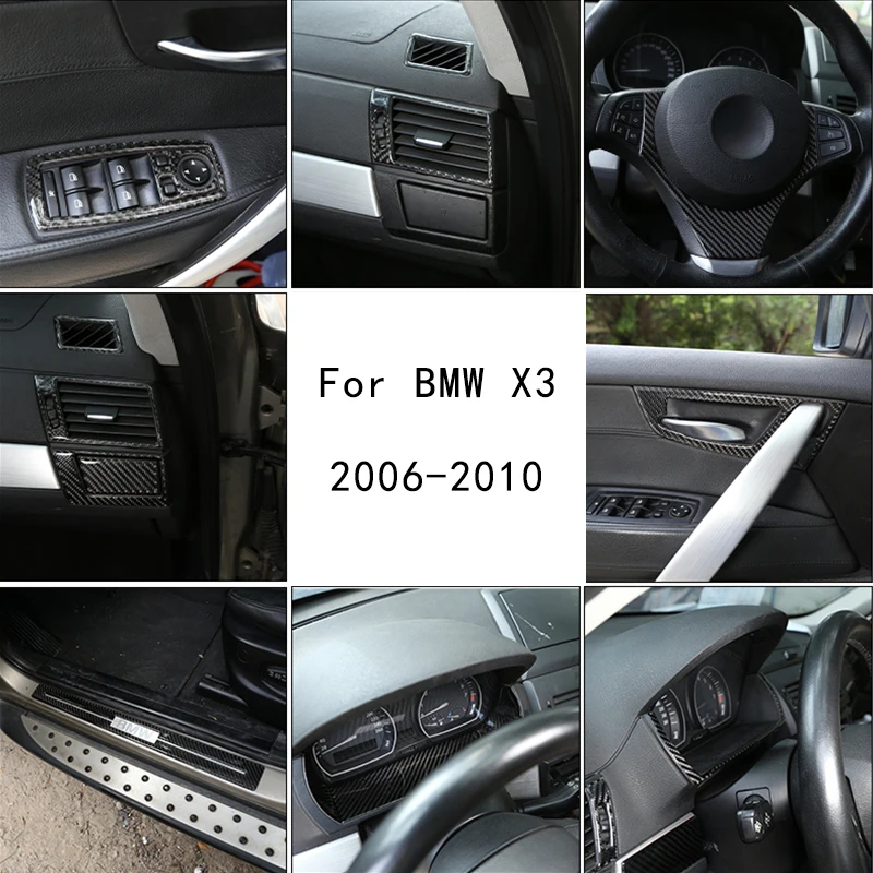 Для BMW X3 E83 2006-2010 автомобильный Стайлинг мягкие наклейки из углеродного волокна