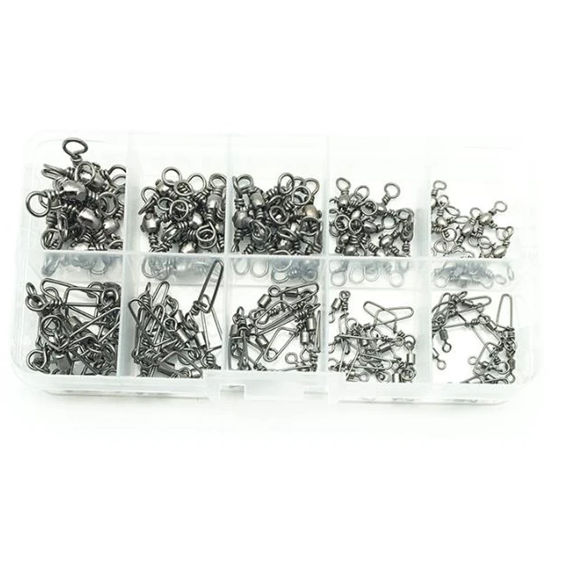 100 Pcs 1/0 /1 /2 /4 /6 Fishing Center Pass Swivel Arc Pin Swivel Fishing Accessories
100 Pcs 1/0 /1 /2 /4 /6 Fishing Center Pass Swivel Arc Pin Swivel Fishing Accessories