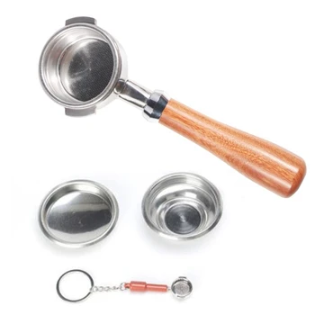 Set of Stainless Steel 58MM Bottomless Portafilter Professional Espresso Coffee Machine Wood Handle Filter Basket
Set of Stainless Steel 58MM Bottomless Portafilter Professional Espresso Coffee Machine Wood Handle Filter Basket