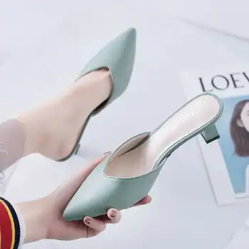 Pointed Toe Baotou Half Slippers Women's Shoes 2020 Spring Office Shoes Women High Heels Pump Fashion Wear Net Red Shoes Lazy
Pointed Toe Baotou Half Slippers Women's Shoes 2020 Spring Office Shoes Women High Heels Pump Fashion Wear Net Red Shoes Lazy